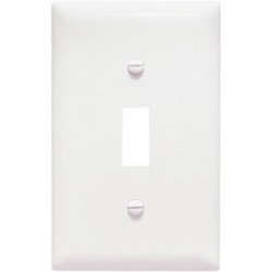 White 1 Gang 1 Toggle Opening Urea Wall Plate
