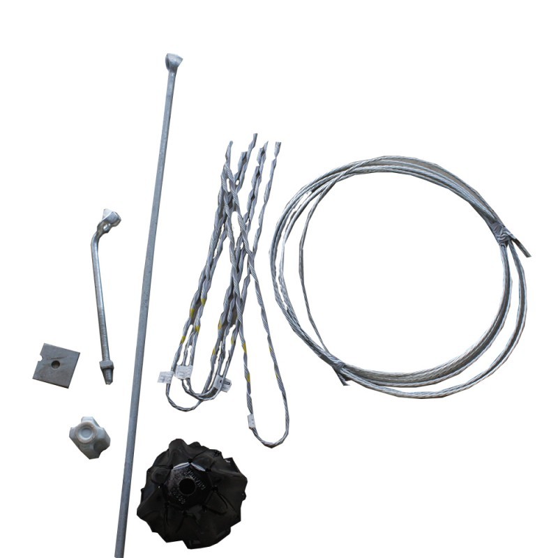 Guy Wire Line Kit with 8ft Anchor Rod for 30ft Pole - Close Lumber