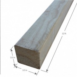 4X4 12' Douglas Fir 1 and Better Surfaced on Four Sides