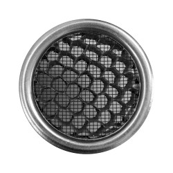 Vulcan 2" Round Fire Resistant Mesh Face Eave Circle Vent - VER2M