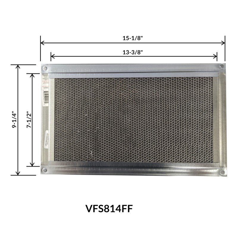 Vulcan Vent 14x8 in Fire Resistant Galvanized Foundation Soffit Flange