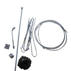 Guy Wire Line Kit for 30-ft Pole with 7-ft Anchor Rod