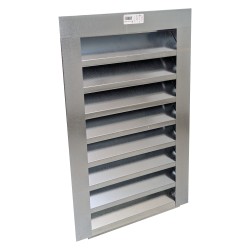 Vulcan 14x24in Fire Resistant Attic Gable Galvanized Vent Flange Front - VG1424FF