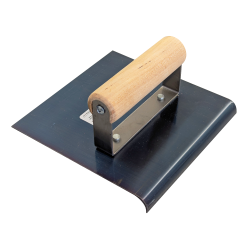 6x6" Hand Edger 3/8" radius 1/2" lip Blue Steel Edger with Wood Handle